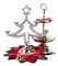 Metal Christmas Tree Candle Holder with Crystals, Tea Light Holder 14.6", GOLD